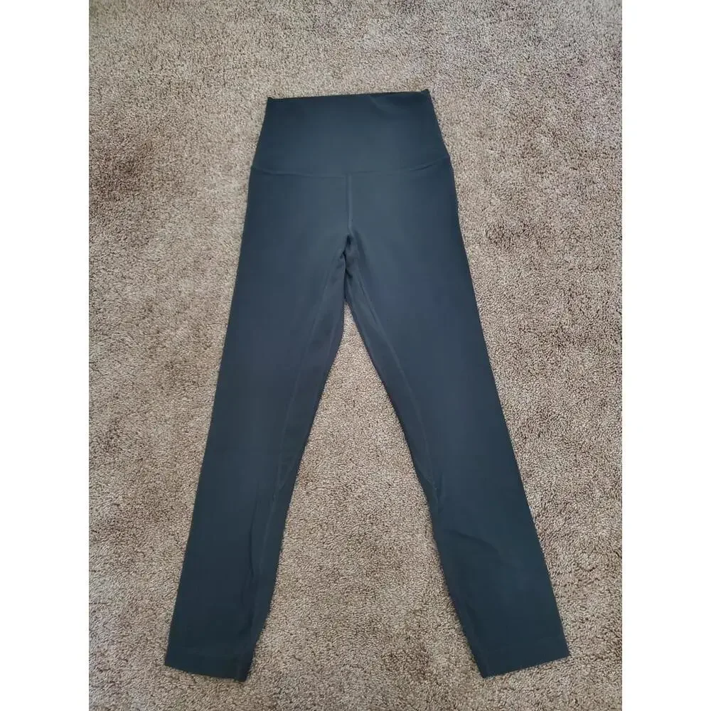 Lululemon Align Crop *23.5" Leggings Womens Size 2 High Rise Dark Gray Yoga